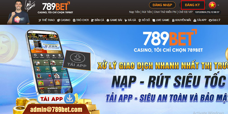 Hướng dẫn tạo tài khoản 789BET ở máy tính